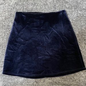 Velvet mini skirt